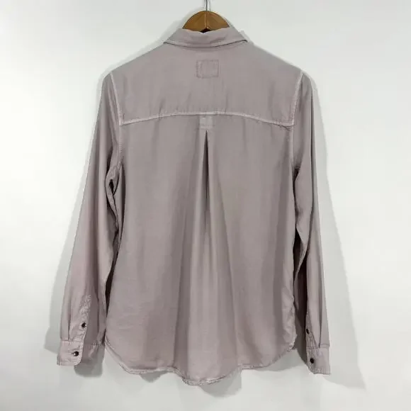 American Eagle Outfitters Women’s Size Medium Light Purple Boyfriend Fit Shirt - Picture 8 of 10